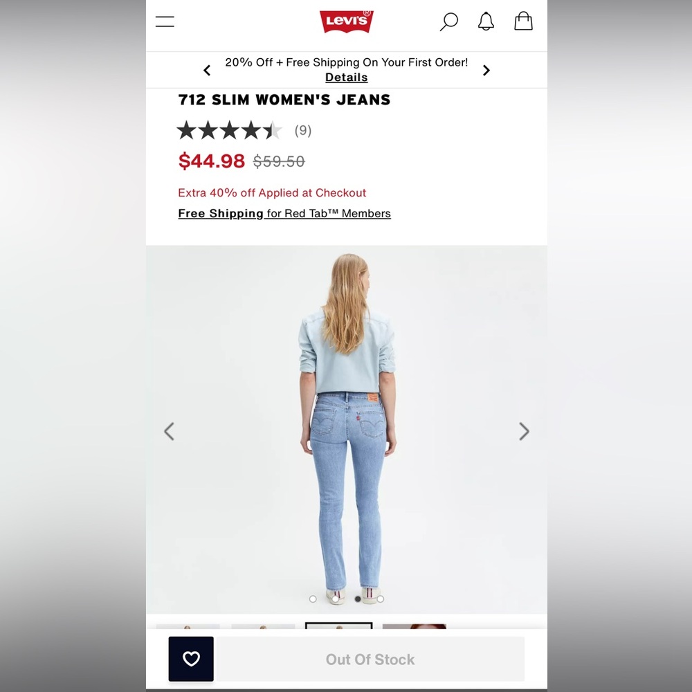 Levi 712 Slim Jeans